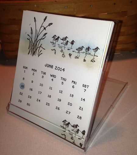 stampin up calendar template