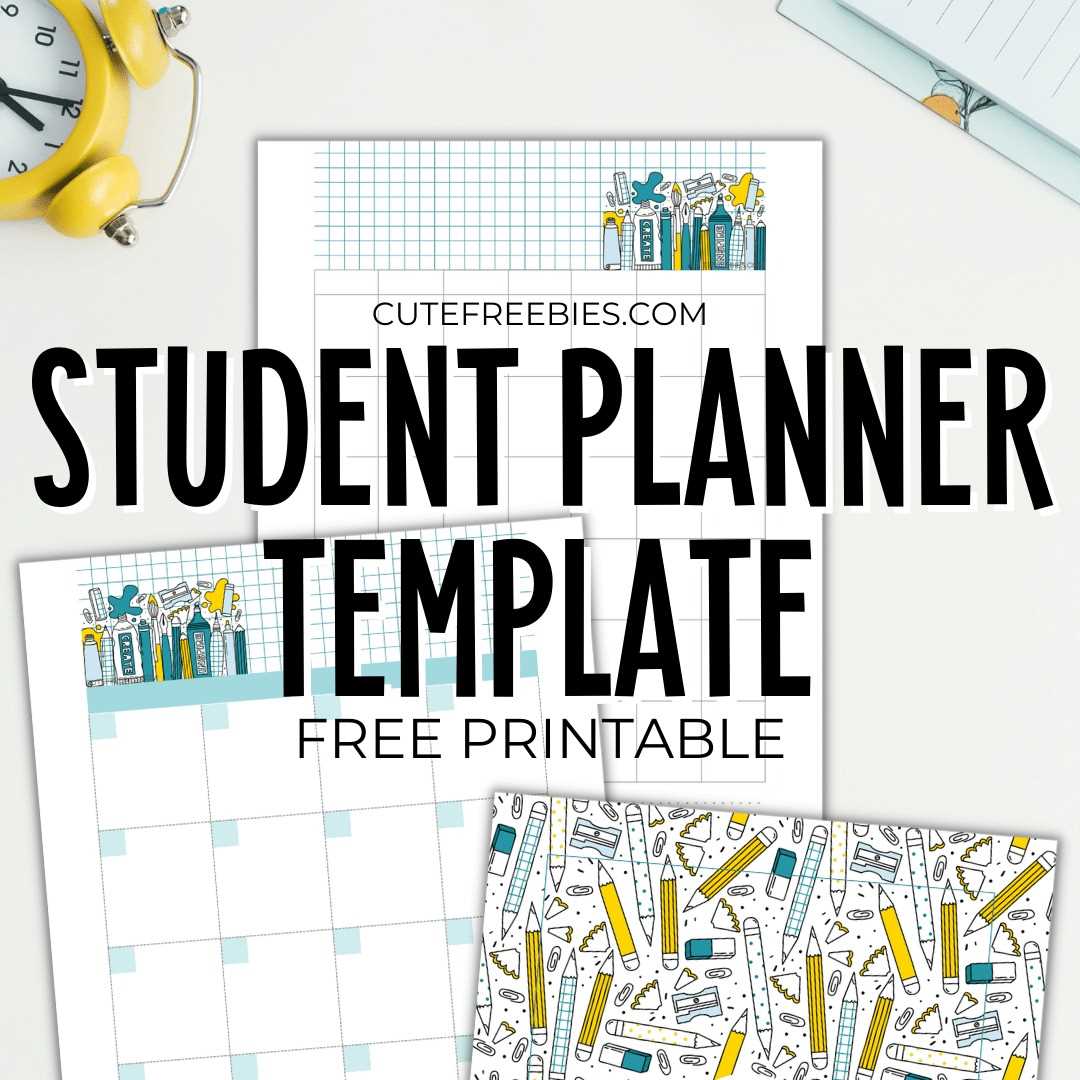 student weekly calendar template