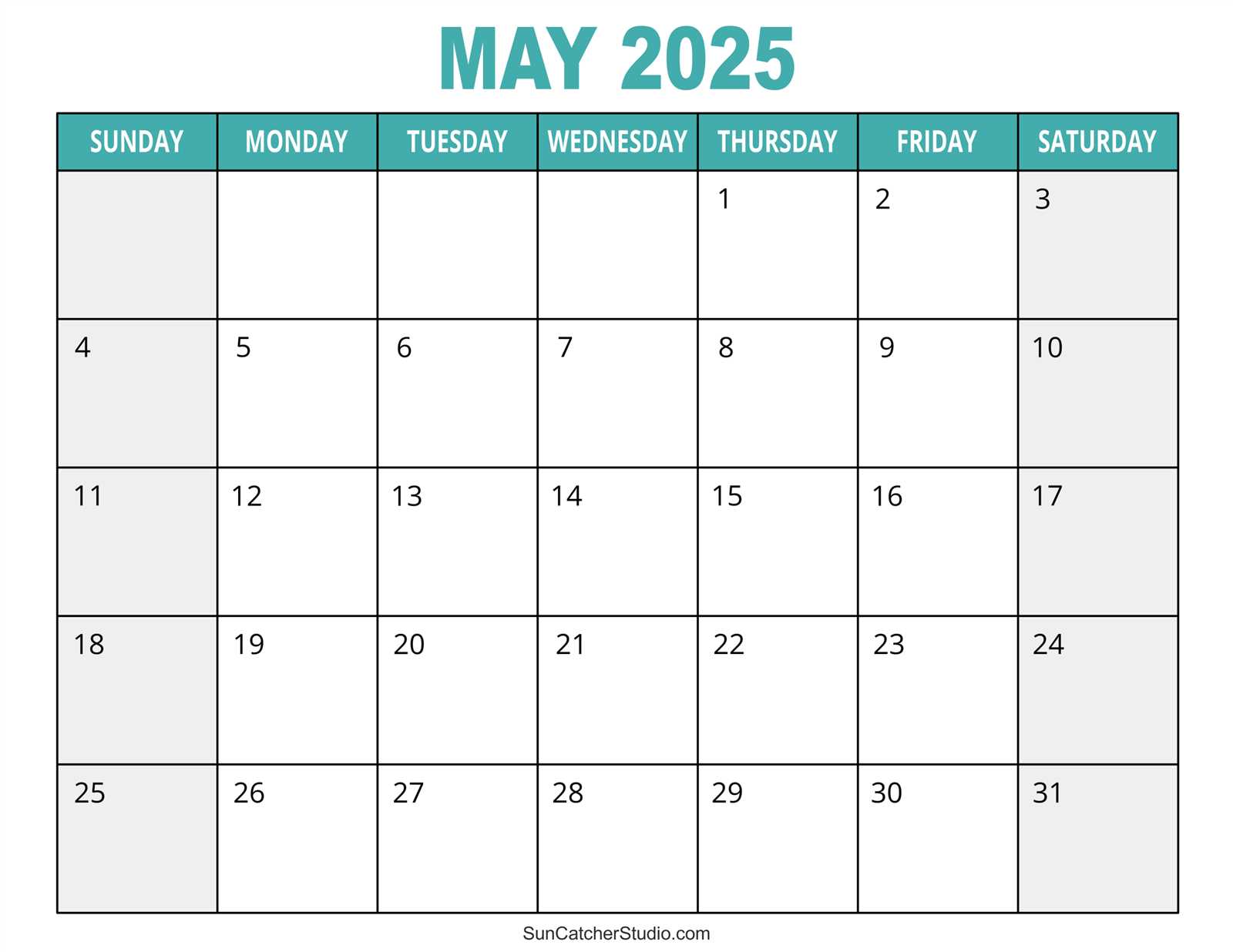 summer calendar template 2025