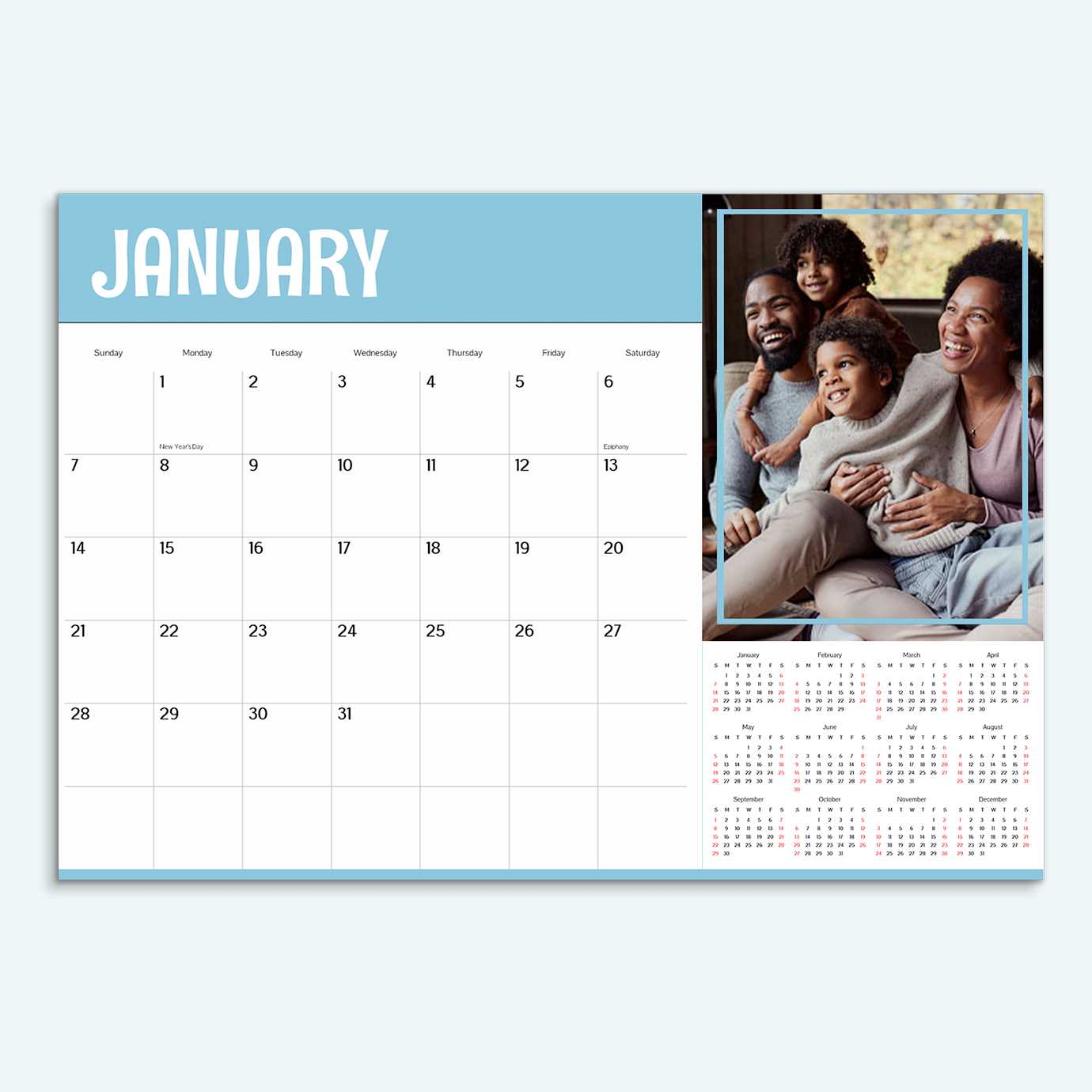 table top calendar template