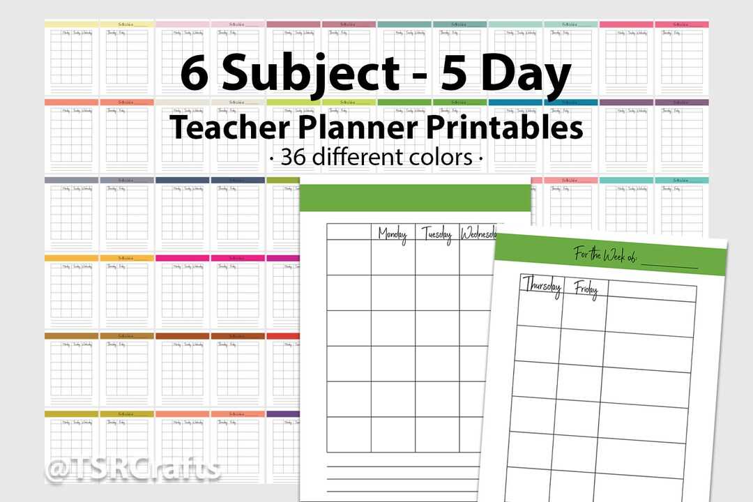 teacher calendar planner template