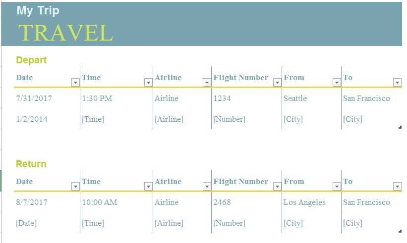 team travel calendar template