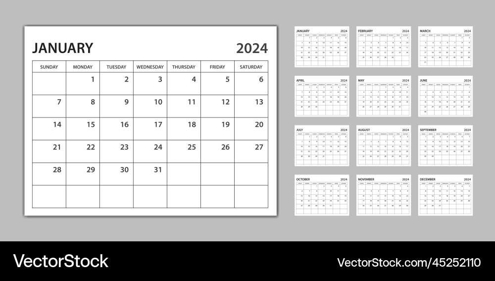 template 12 month blank yearly calendar