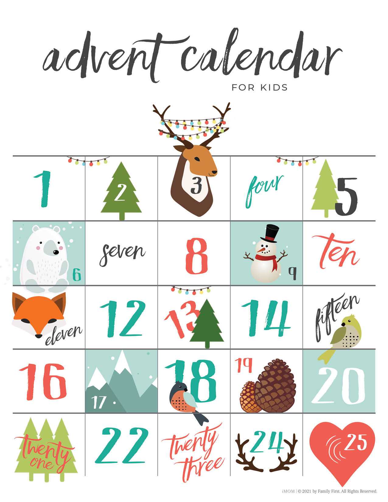 template advent calendar