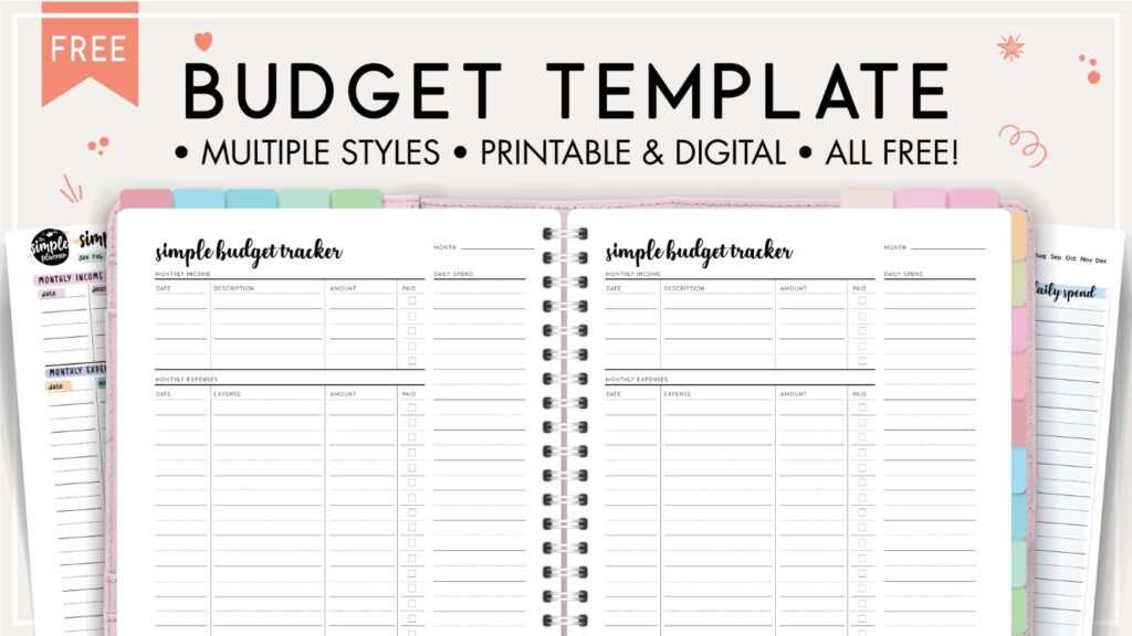 template free printable budget calendar