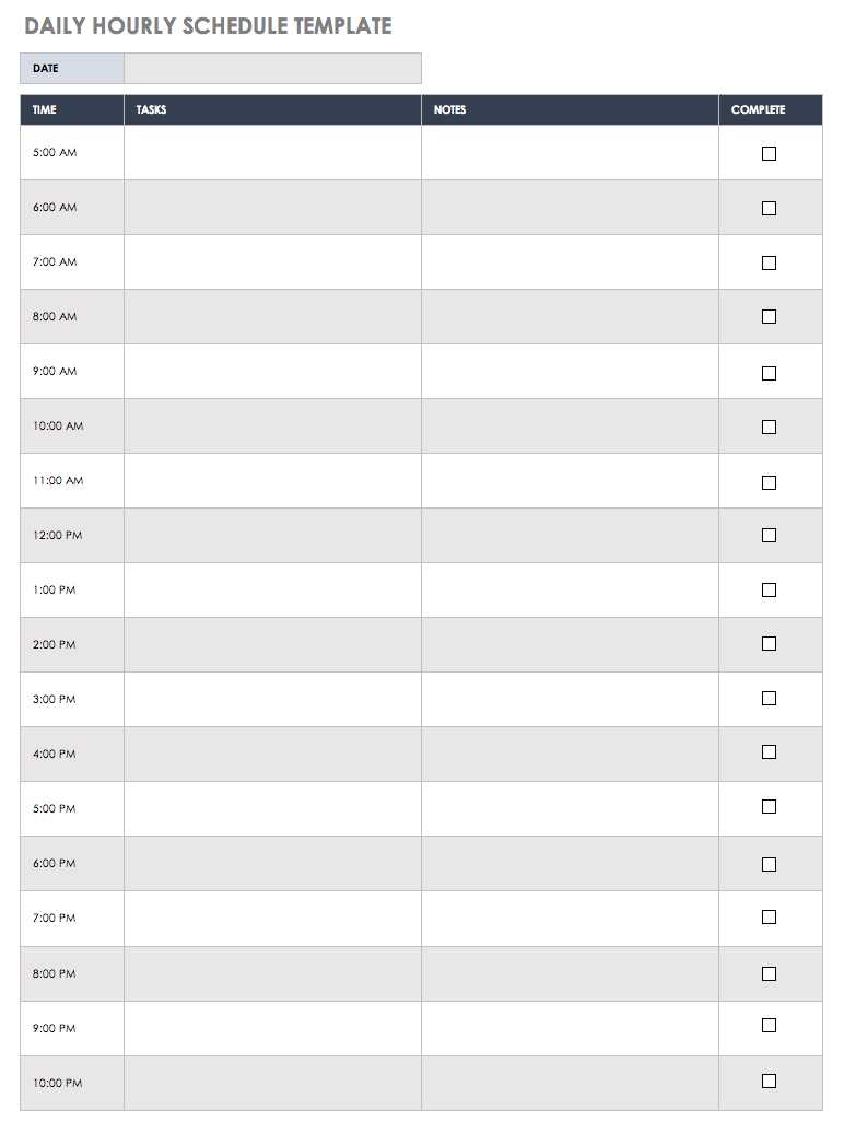 time slot calendar template