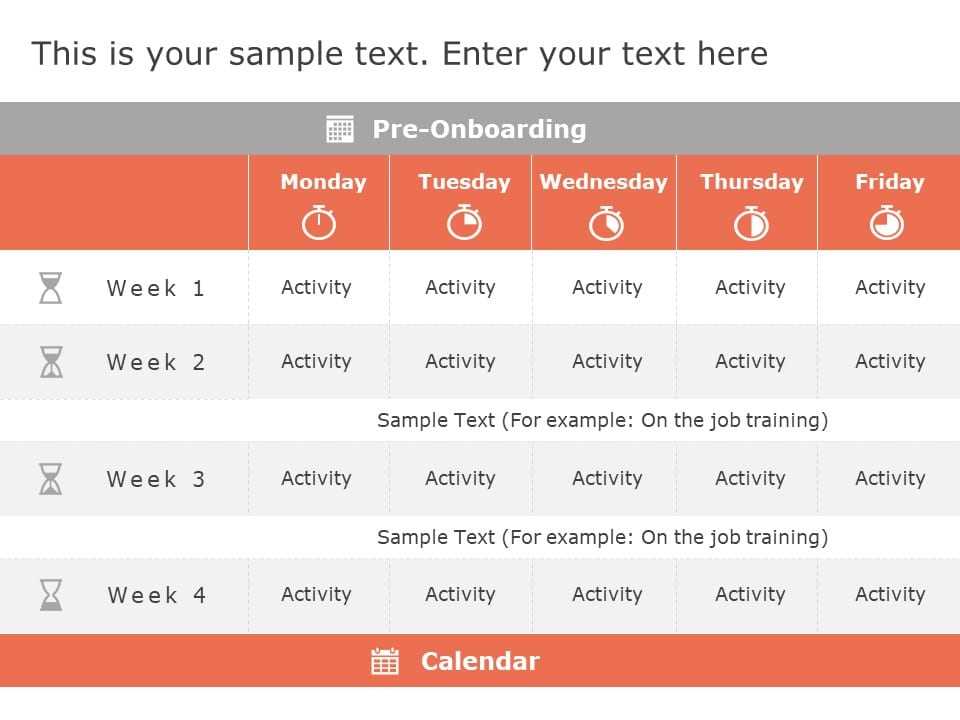 training calendar template ppt