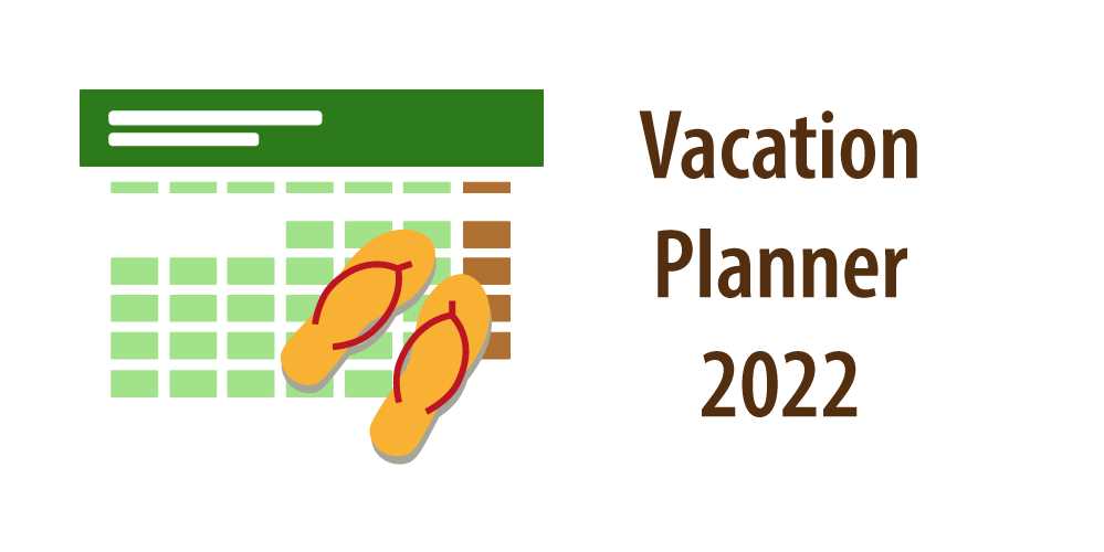 vacation planner calendar template