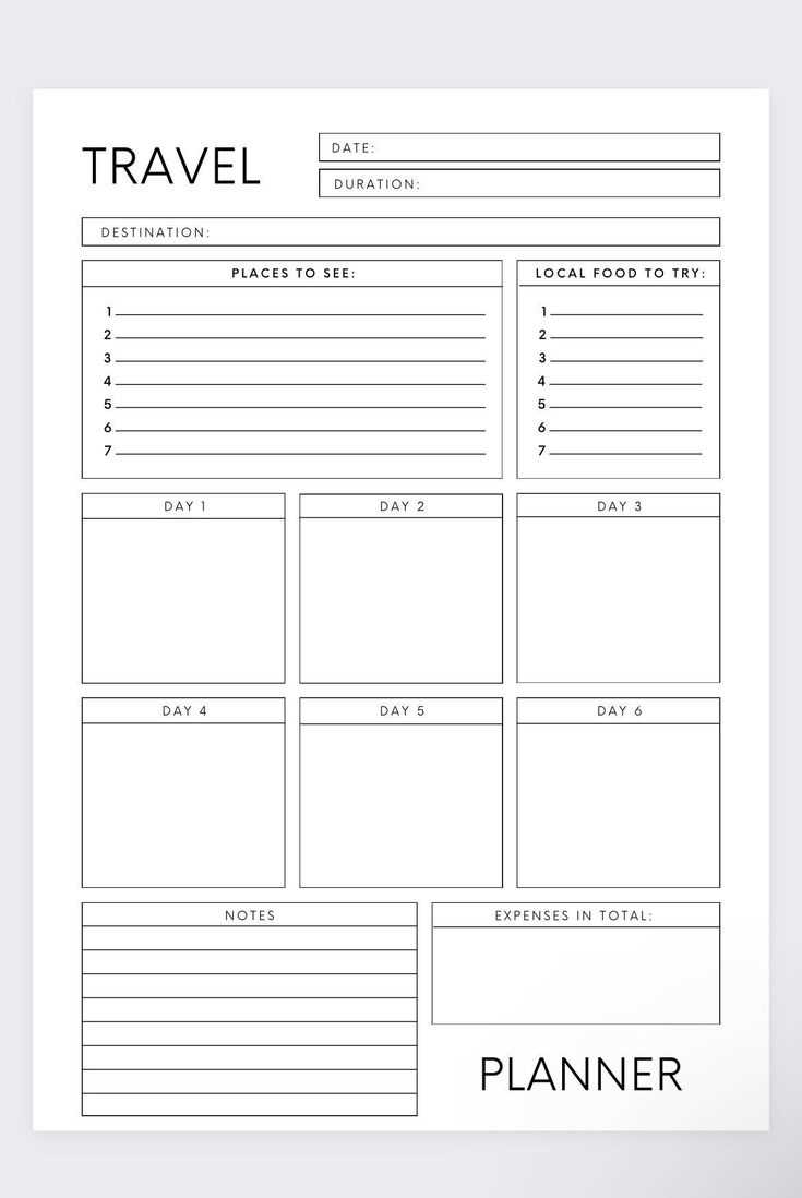 vacation planning calendar template