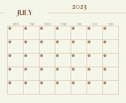 vintage calendar template