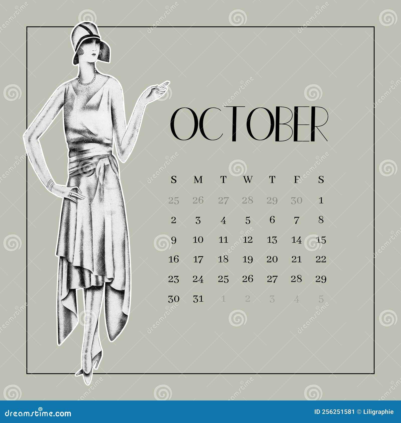 vintage calendar template