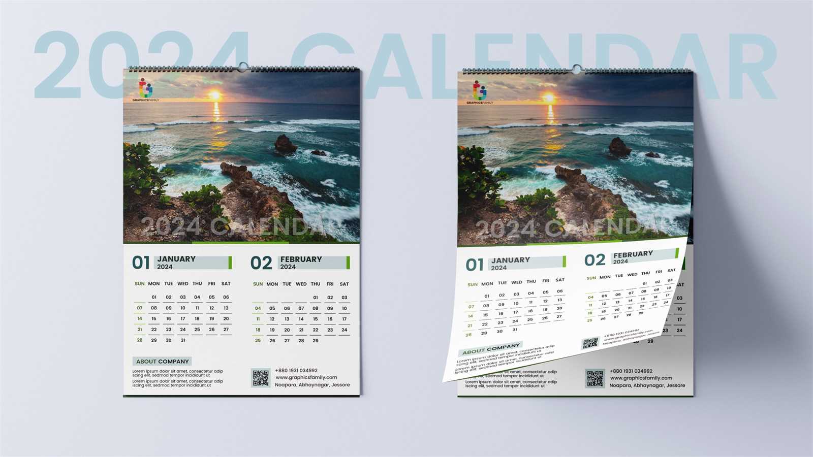 wall calendar design template