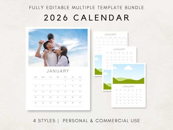 wall calendar template