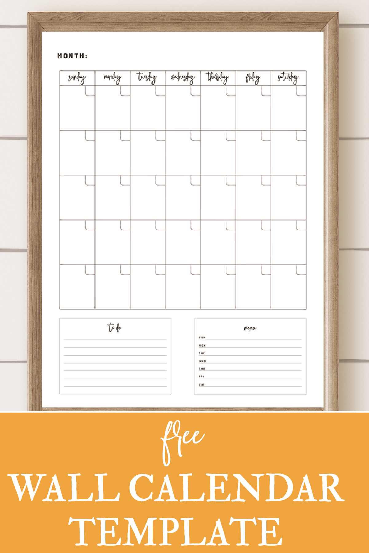 wall calendar template