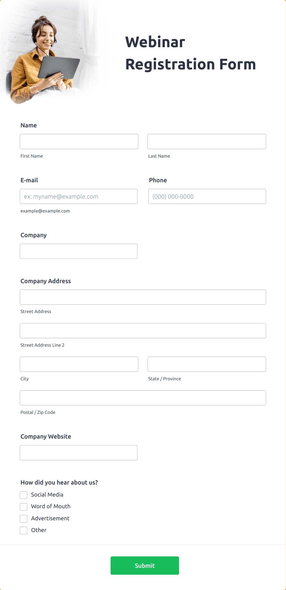 webinar calendar template