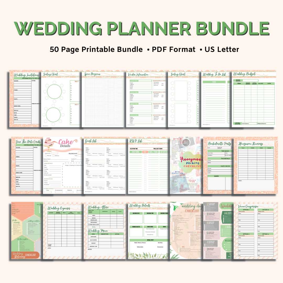 wedding calendar template free