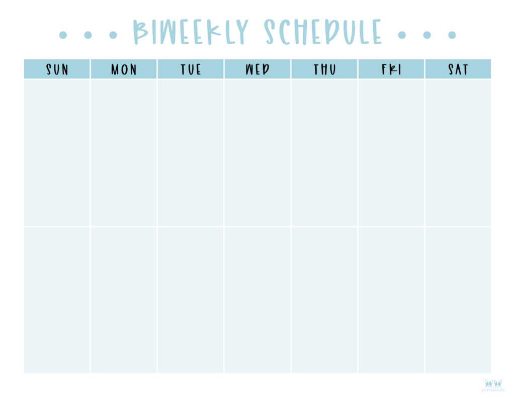 week of calendar template