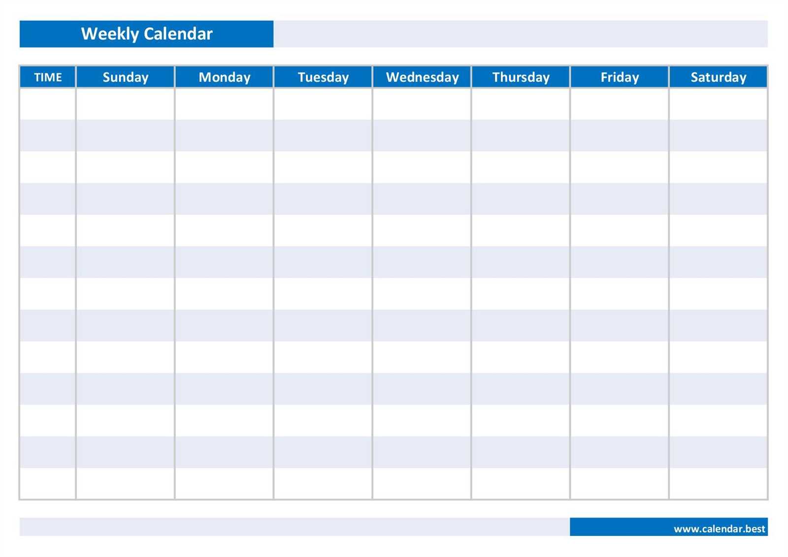 weekend calendar template