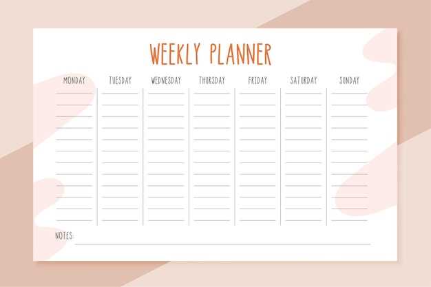 weekly time calendar template