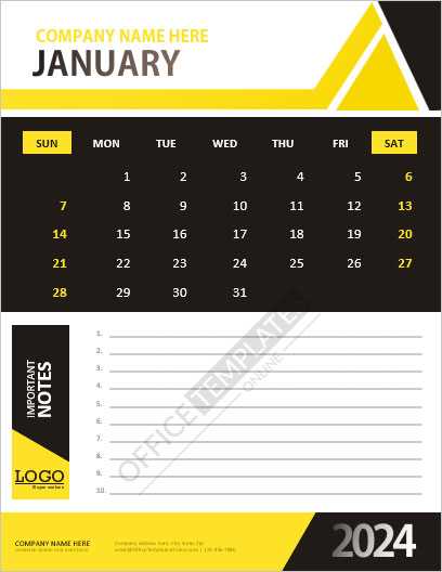 windows office calendar template