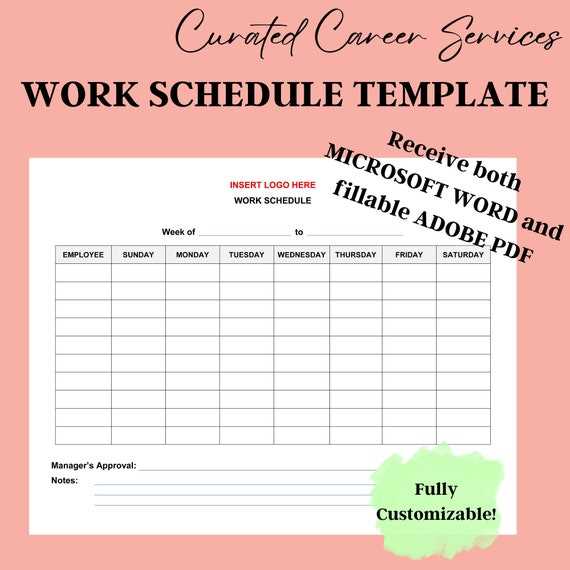 work calendar template