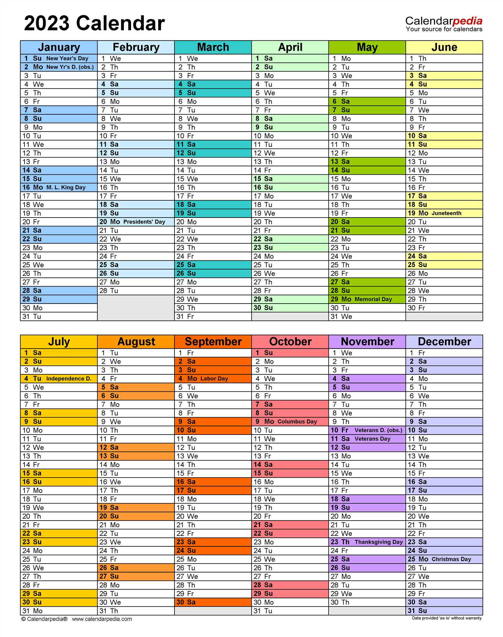 work vacation calendar template