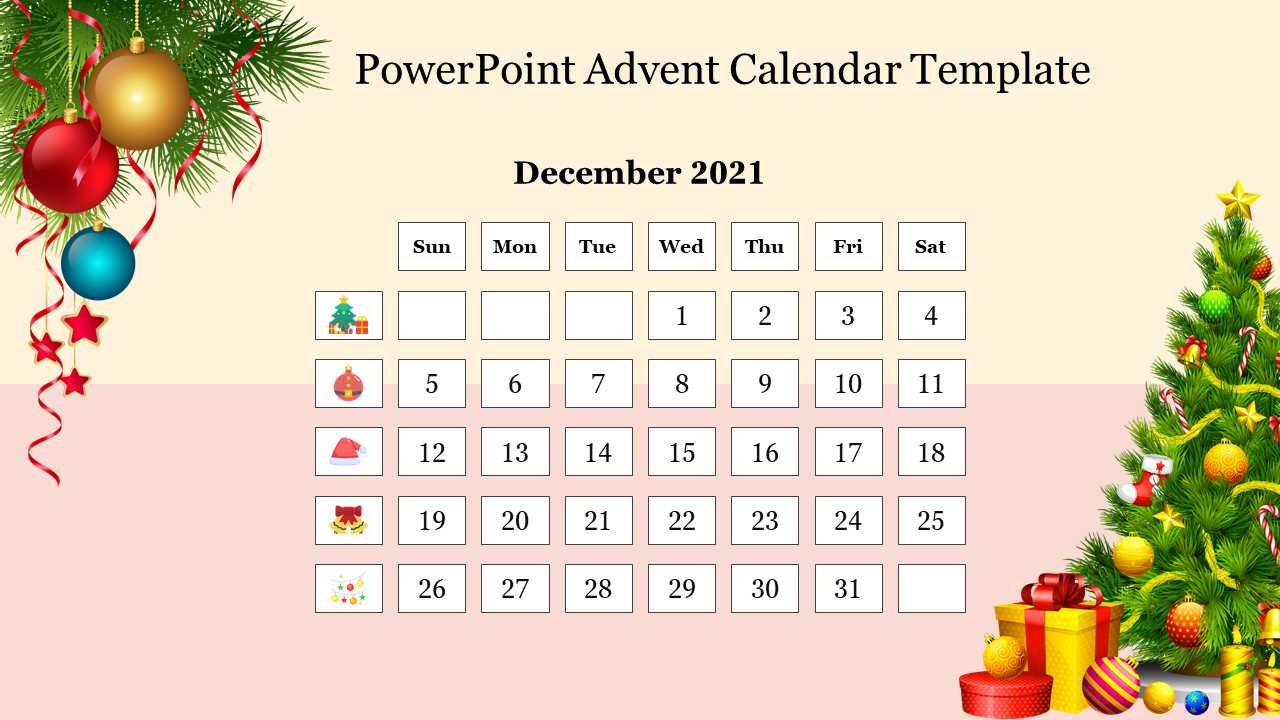 xmas calendar template