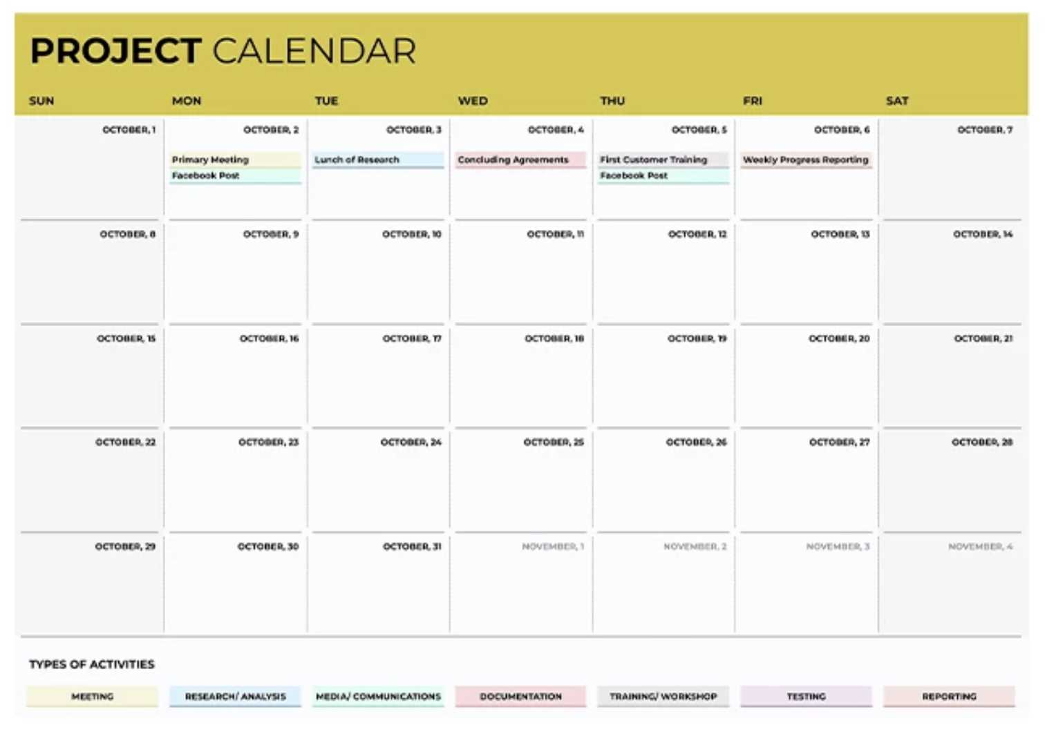 year round calendar template