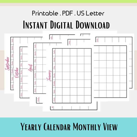 yearly business calendar template