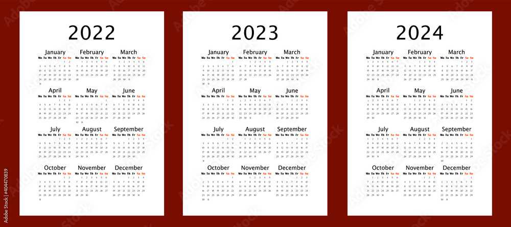 yearly business calendar template