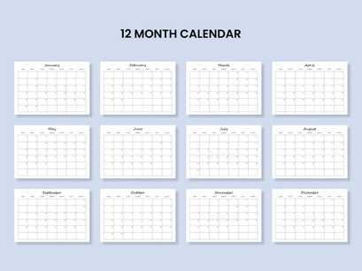 yearly calendar template