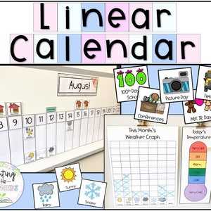 yearly linear calendar template