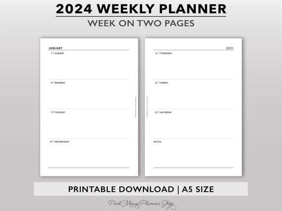 a5 calendar template