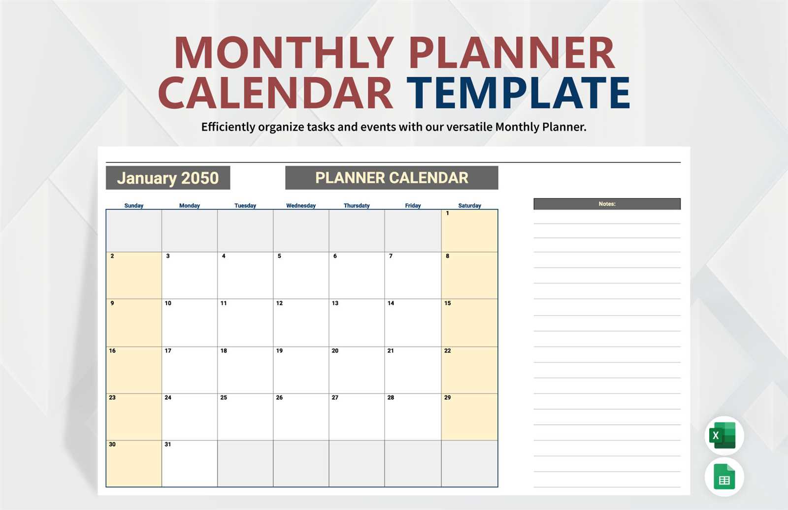 agenda calendar template