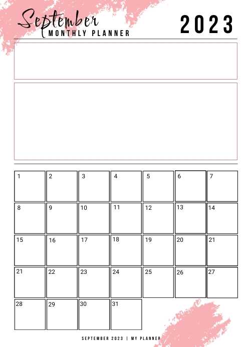 calendar schedule template monthly