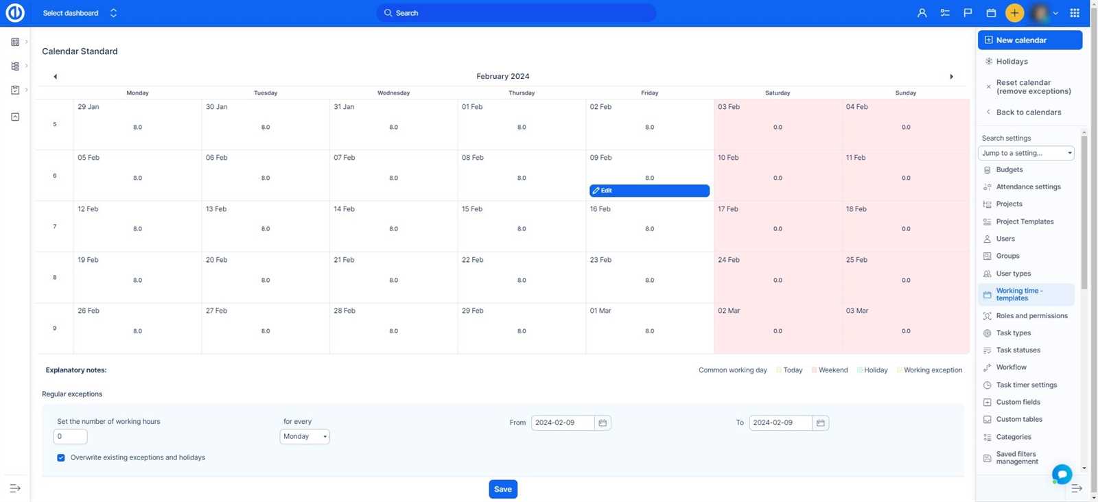 absentee calendar template