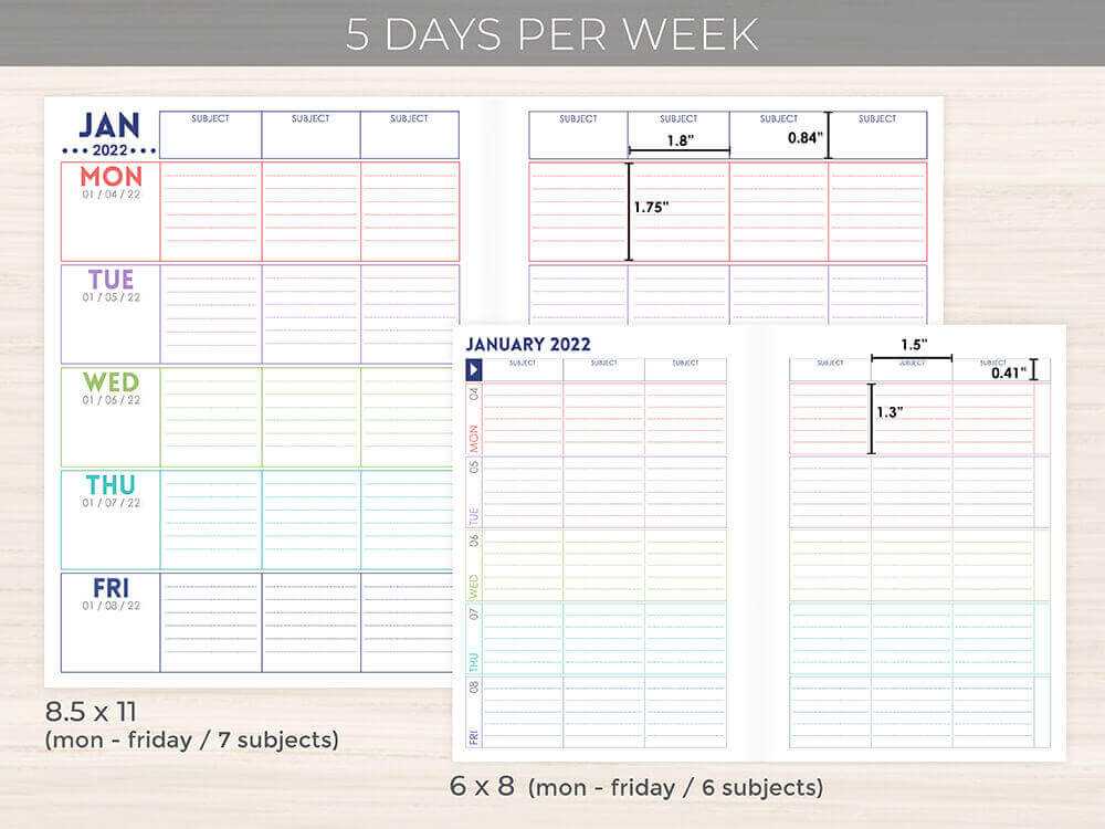 academic planning calendar template