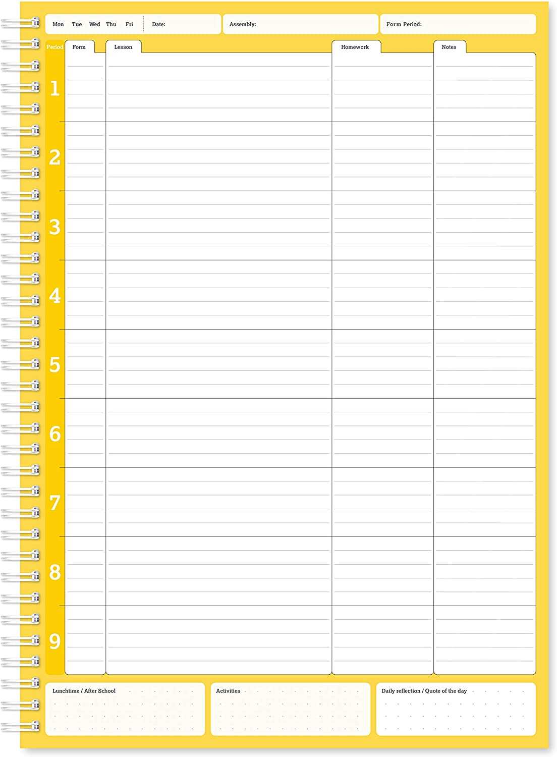 academic planning calendar template