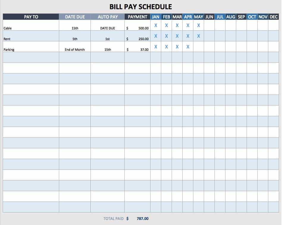 accounts payable calendar template