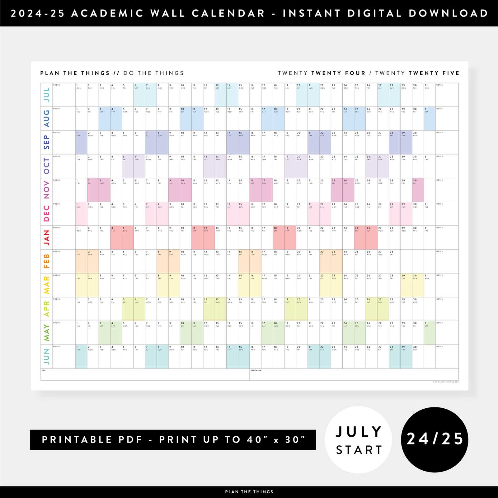 blank academic calendar template