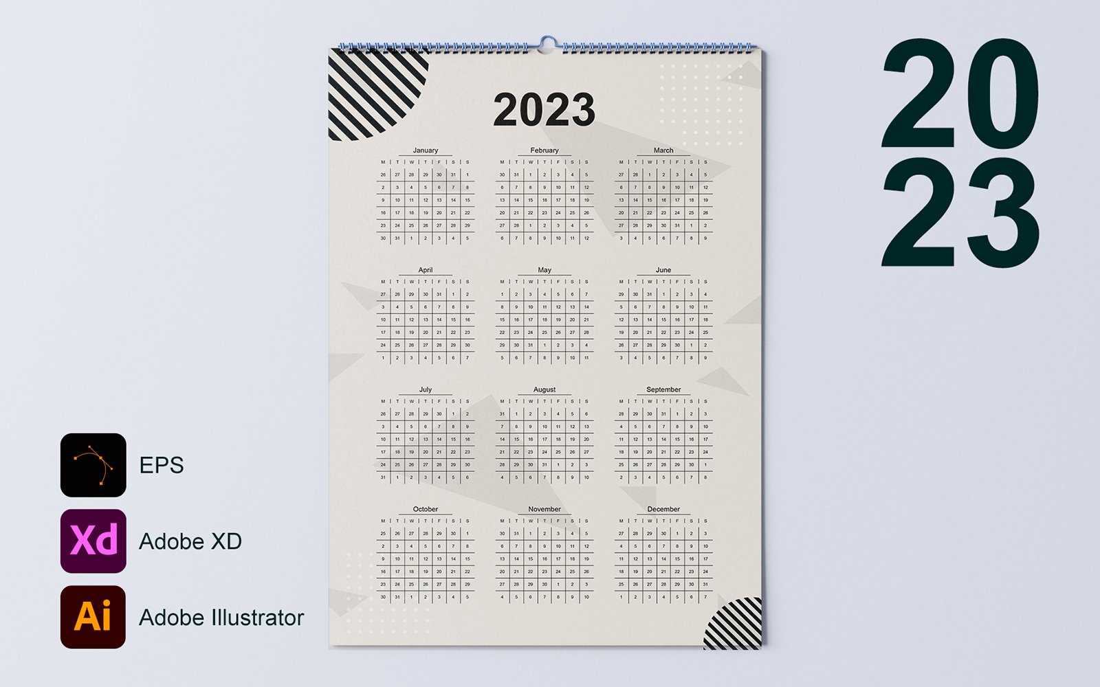 adobe illustrator calendar template