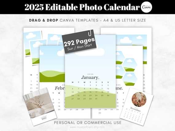 free editable calendar templates 2025