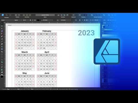 affinity publisher calendar template 2025