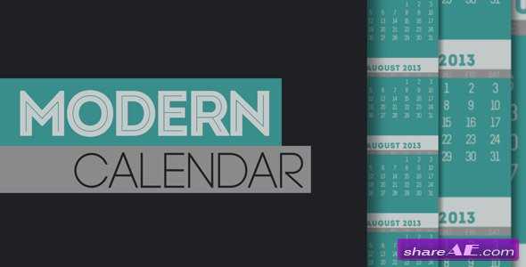 after effects calendar template free