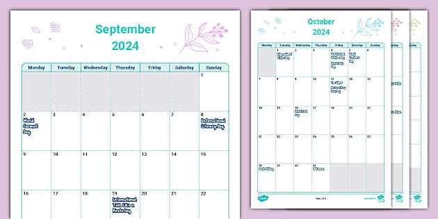 editable event calendar template