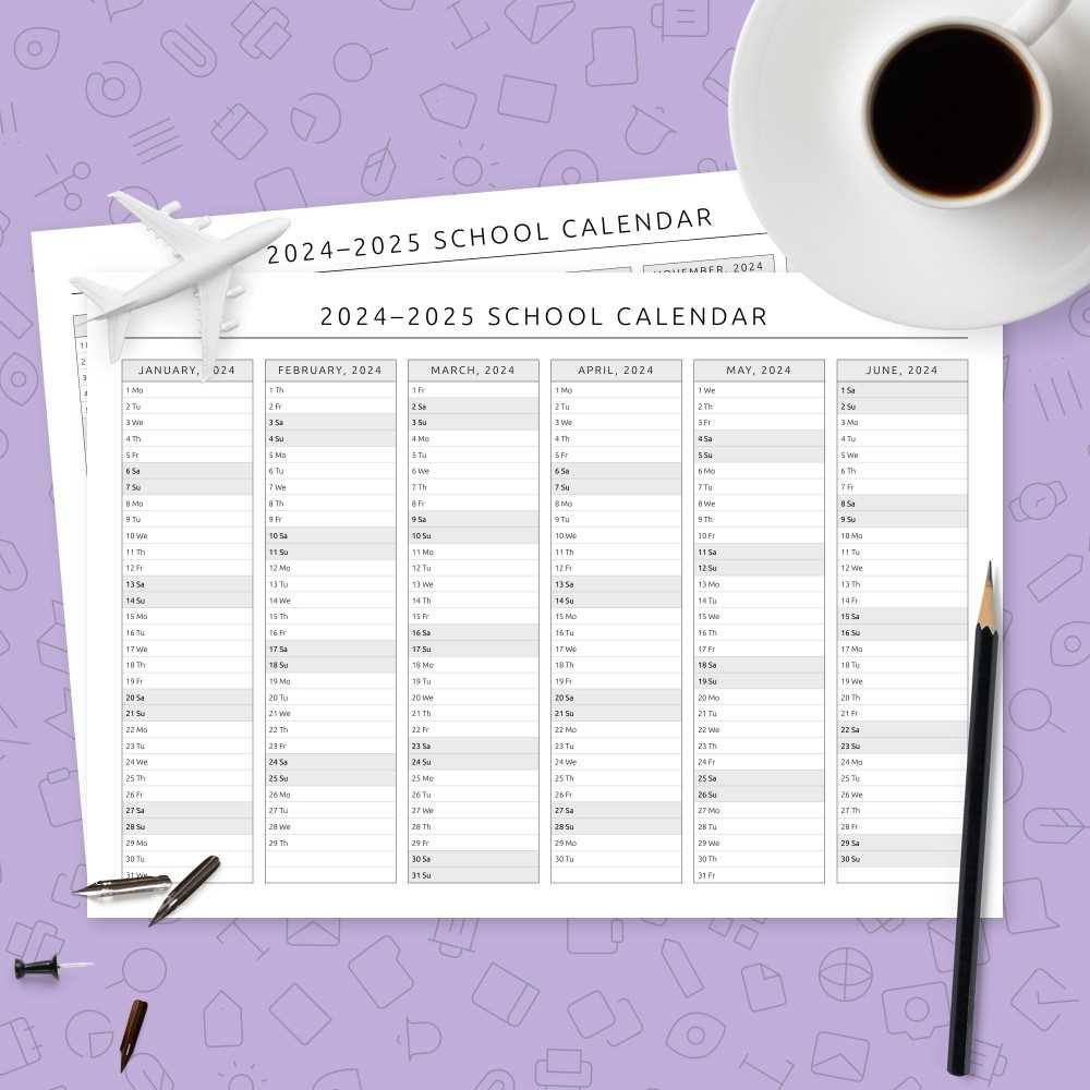 annual academic calendar template