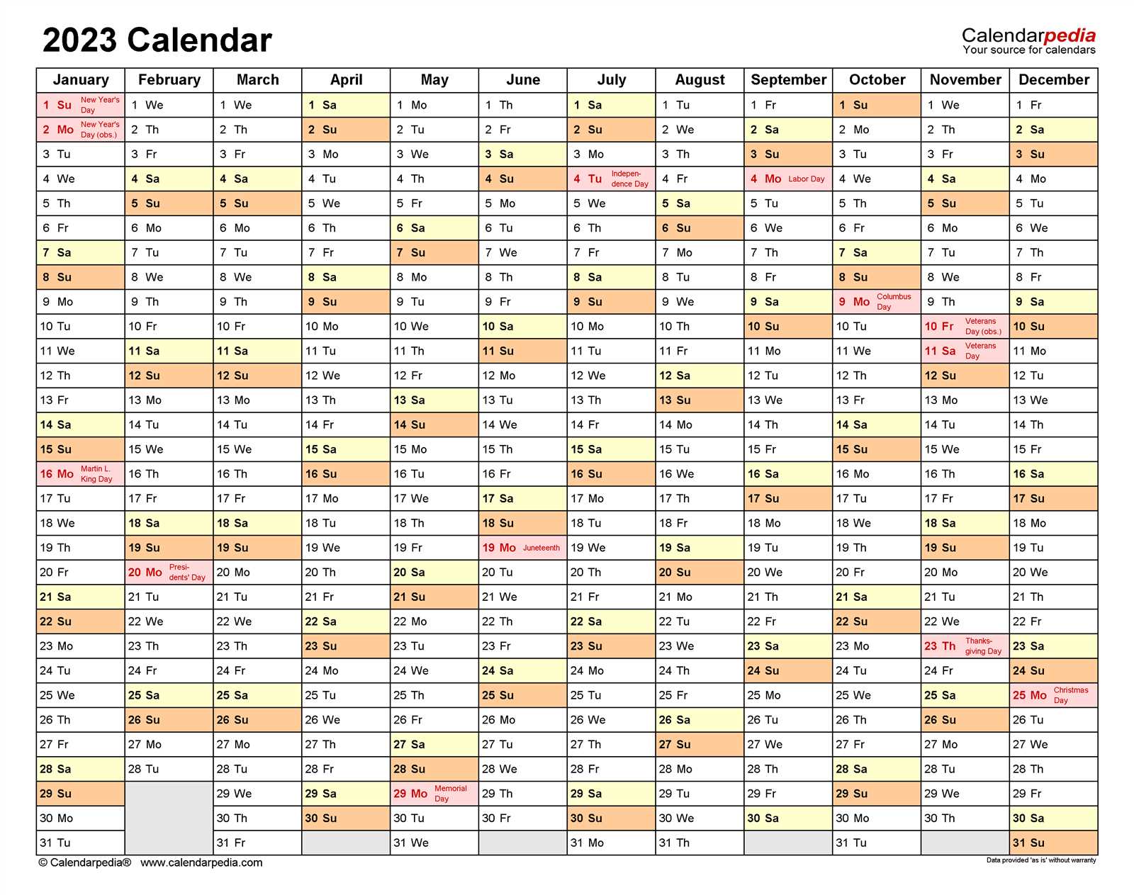 annual hr calendar template