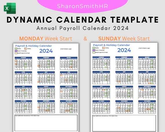 annual hr calendar template