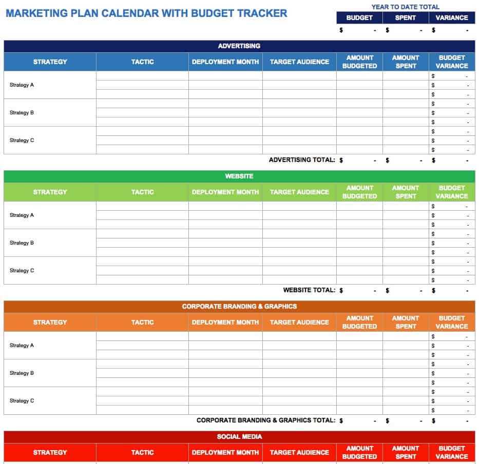 annual marketing calendar template