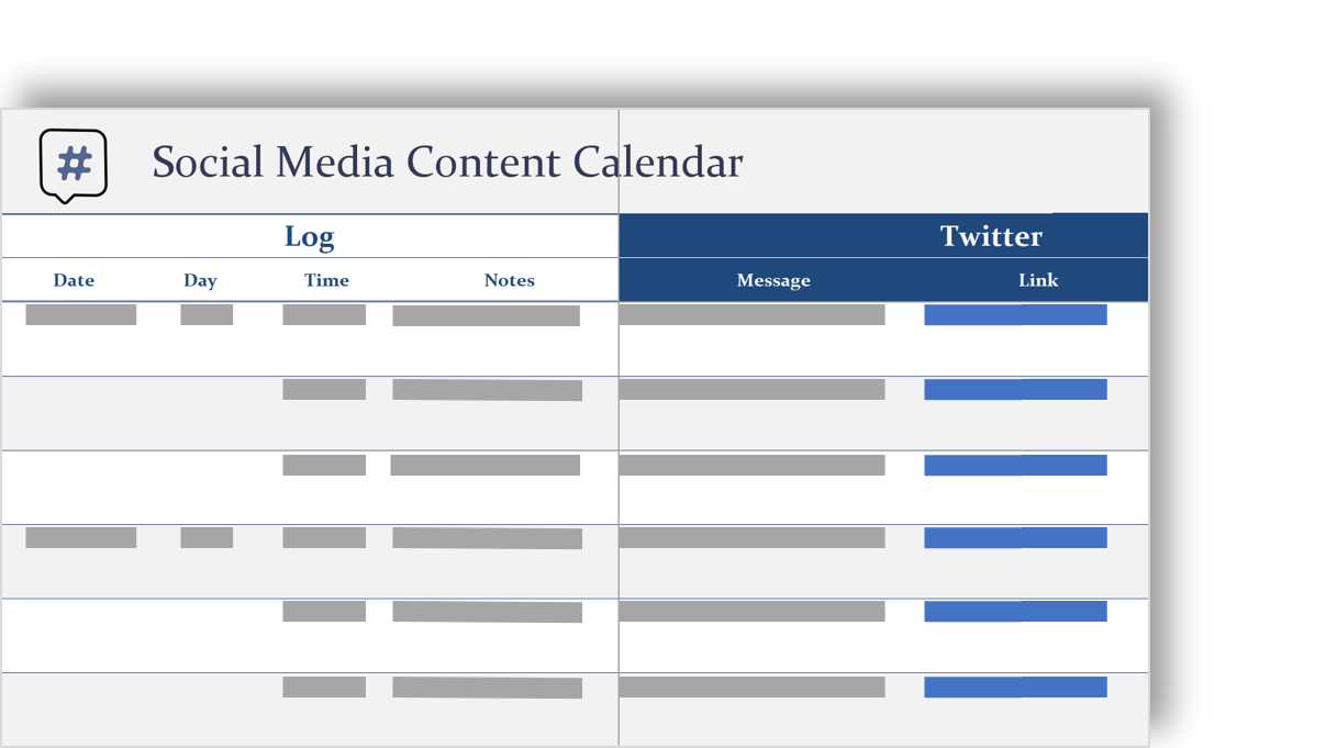 annual social media calendar template